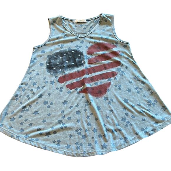 LA Threads Petite Patriotic Tank Top Summer - Picture 5 of 10